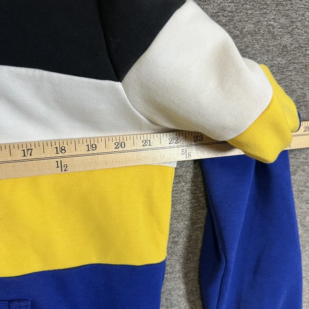 Polo Ralph‎ Lauren Hoodie Mens Medium Multicolor Stripe Pullover Fleece Logo